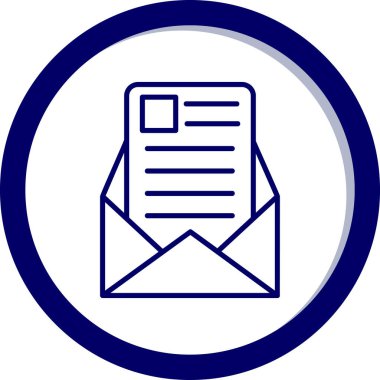 E-posta. Web simgesi basit illüstrasyon