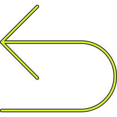 Green Arrow sol tarafı işaret ediyor. Çizgi film tarzı. vektör illüstrasyonu