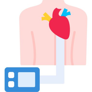 Kalp hızı simgesi. Vektör çizim.