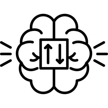 fikir vektörü ince çizgi simgesi