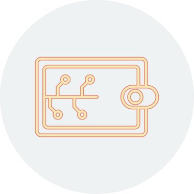 Devre kartı simgesi. Teknoloji konsepti vektör illüstrasyonu.