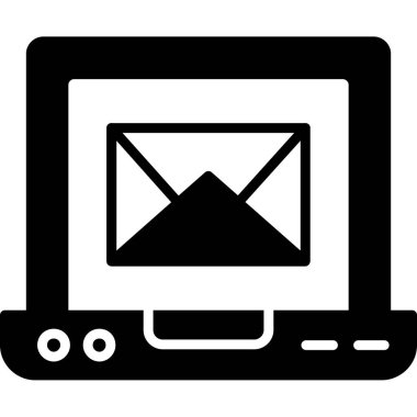 Dizüstü bilgisayar simgesi vektör çizimi