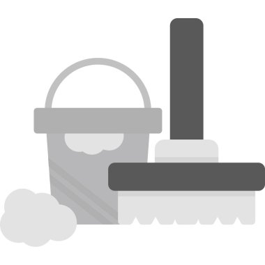 Beyaz arkaplanda izole edilmiş modayı temizleyen simge