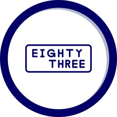 7 numaralı simge vektörü