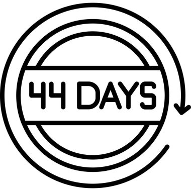 Satır biçiminde 4 gün simgesi.