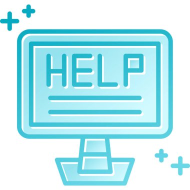 Yardım edin! Web simgesi basit illüstrasyon