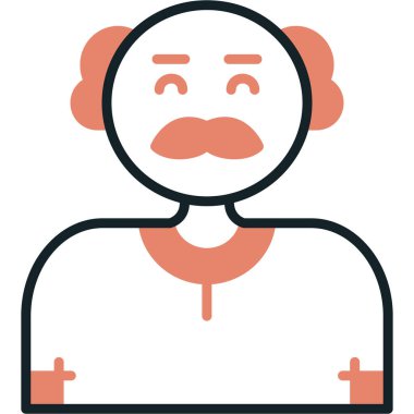 Adamım. Web simgesi basit illüstrasyon