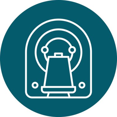 Benzersiz çan vektör çizgisi simgesi