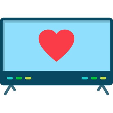 TV web simgesi, vektör illüstrasyonu