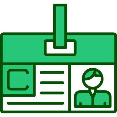 Kimlik kartı web simgesi, vektör illüstrasyonu