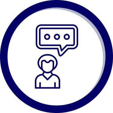 Konuşma balonu olan bir adamın vektör çizimi