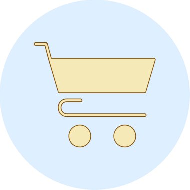 Alışveriş arabası ikonu modern basit illüstrasyon