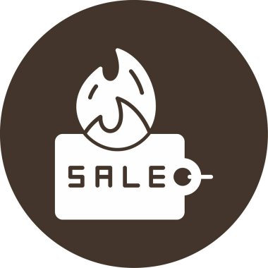 sıcak satış simgesi vektör illüstrasyonu