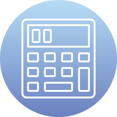 Hesap makinesi vektör simgesi. Basit resimleme