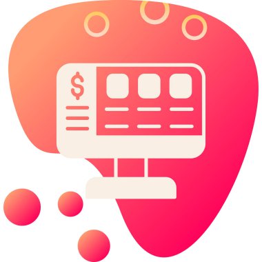 Bir domuz kumbarası simgesinin vektör çizimi