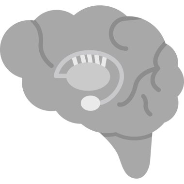 Beyin insan organı izole edilmiş simge, vektör illüstrasyon grafiği