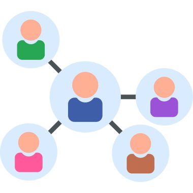 Sosyal ağ insanları vektör simgesi
