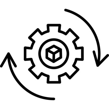 dişli simgesi vektör illüstrasyonu