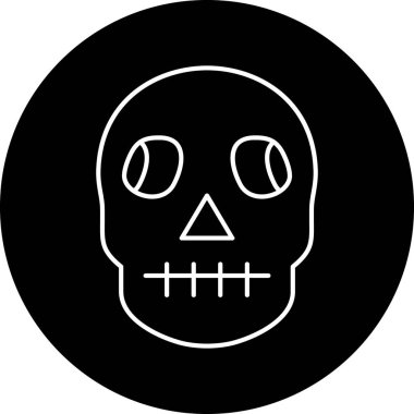 Bir kafatası simgesinin vektör çizimi