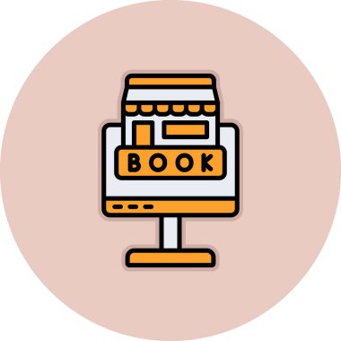 Kitap. Web simgesi basit illüstrasyon