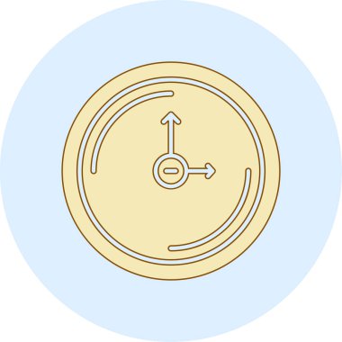 Dairesel bir simgenin vektör illüstrasyonu