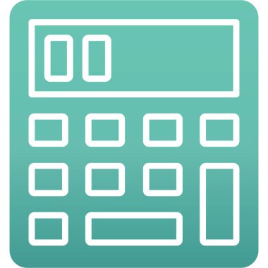 hesap makinesi simgesi, vektör illüstrasyonu