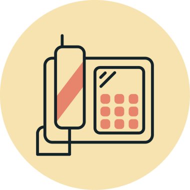 Telefon simgesinin vektör illüstrasyonu