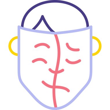 Bir maskenin vektör illüstrasyonu