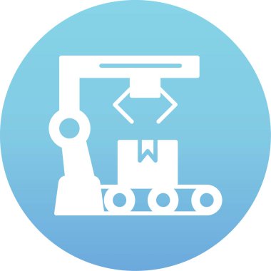 Bir fabrika simgesinin vektör illüstrasyonu