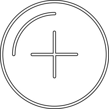 Bir çapraz simgenin vektör illüstrasyonu