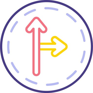 Yön. Web simgesi basit illüstrasyon