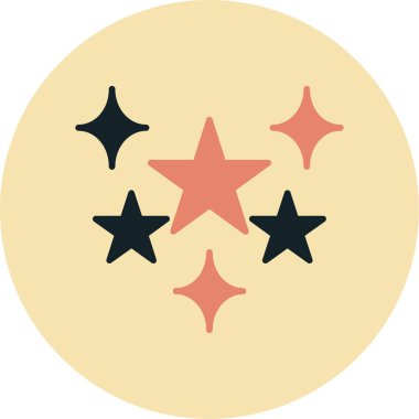 Düz stil noel yıldızı dekorasyon simgesi