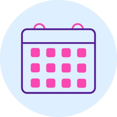 Takvim simgesi, modern vektör resimleme tasarımı