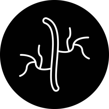 Bir yılan simgesinin vektör illüstrasyonu