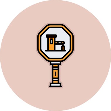 Yol işareti simgesinin vektör illüstrasyonu