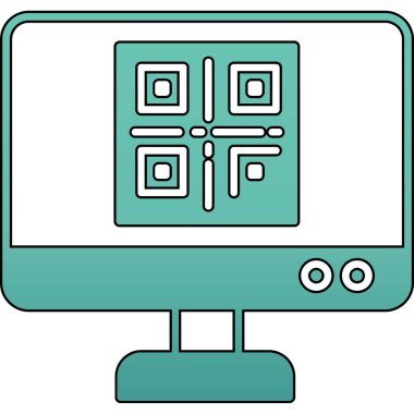 vektör lcd simgesi illüstrasyonu