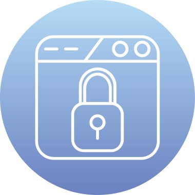 ikon vektör illüstrasyonunu kilitle