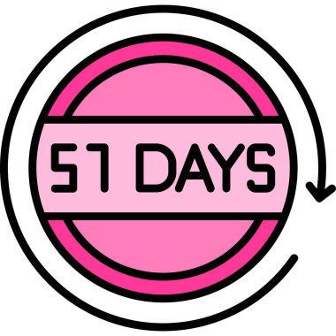 5 günlük simge, vektör illüstrasyonu