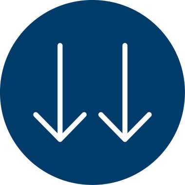 ok aşağı simgesi, basit tasarım illüstrasyonu