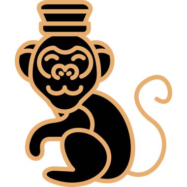 Bir maymunun vektör çizimi