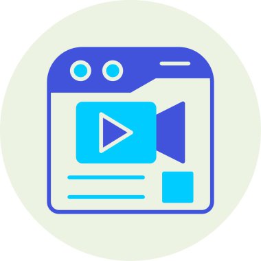 video simgesi vektör illüstrasyonu
