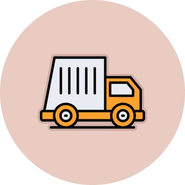 kamyon simgesi, vektör illüstrasyonu