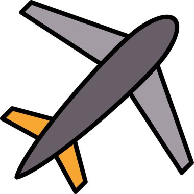 Uçak havalimanı uçuş simgesi