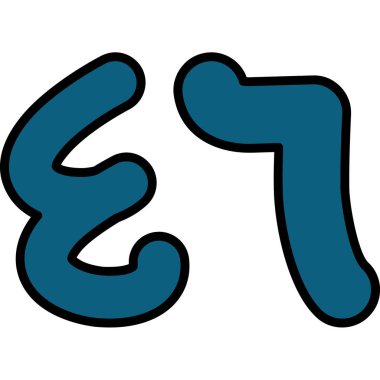 vektör el çizilmiş karalama biçimi harfi e