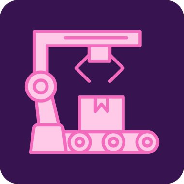 Bir robot simgesinin vektör illüstrasyonu