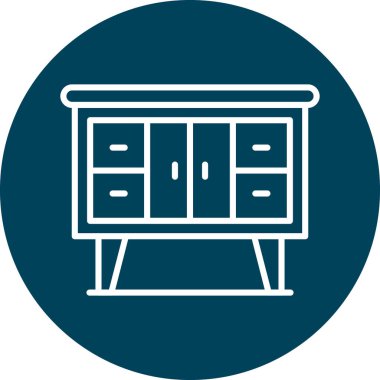 Kabine ikonu vektör illüstrasyonu