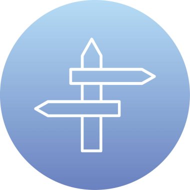 Bir yol simgesinin vektör illüstrasyonu