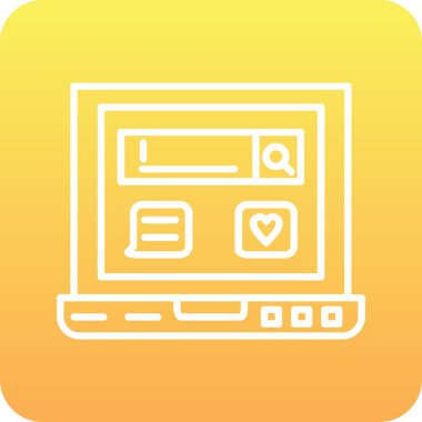 Web sitesi, vektör illüstrasyonu için web tasarım simgesi