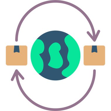 küresel ağ. Web simgesi basit illüstrasyon