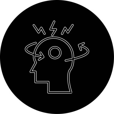 Beynin modern bir simgesinin vektör çizimi